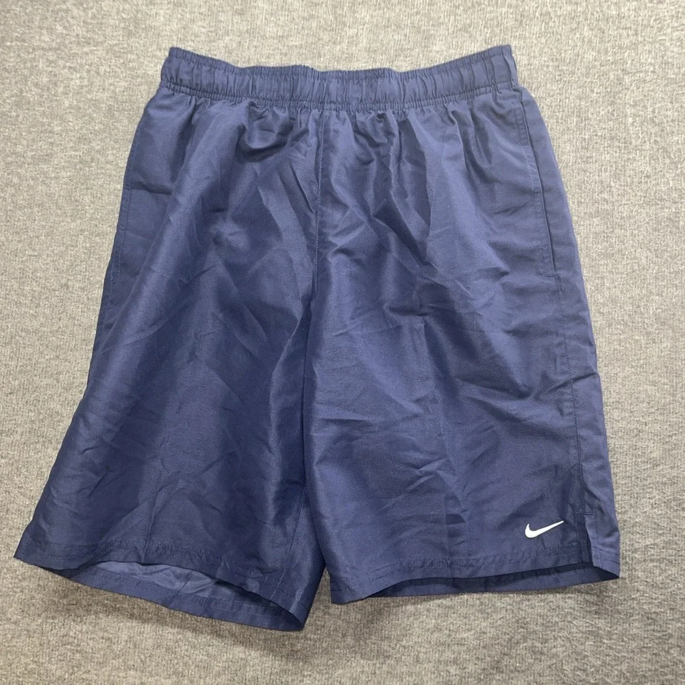 Nike Swim‎ Men's Solid Lap 9 Inch Volley Short Swim Trunk Navy Blue Small Beach